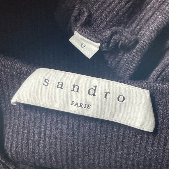 SANDRO Calvi Cropped Top Black Stay Cool Have Fun Chill Out Dream On 0 = XS - Picture 12 of 12